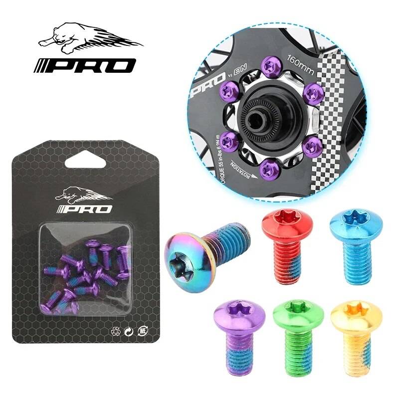MTB Disc Brake Rotor Fixing Screw 12PCS T25 Color Alloy Steel Disc Brake Screw Bicycle Accessories