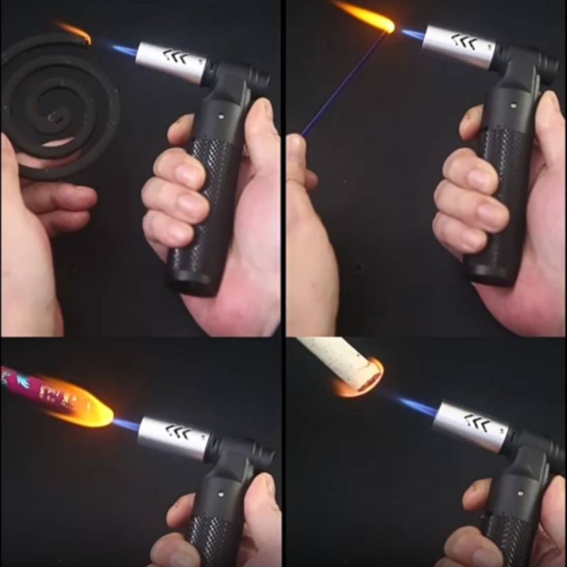 HONEST Gas Lighter Jet Butane Cigar Lighter Windproof Kitchen Barbecue Metal Turbo Jewelr Welding Torch Lighters Outdoor For Men