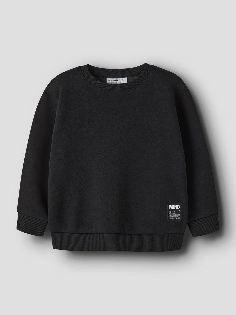 Normal Passform Sweatshirt - Svart - 110