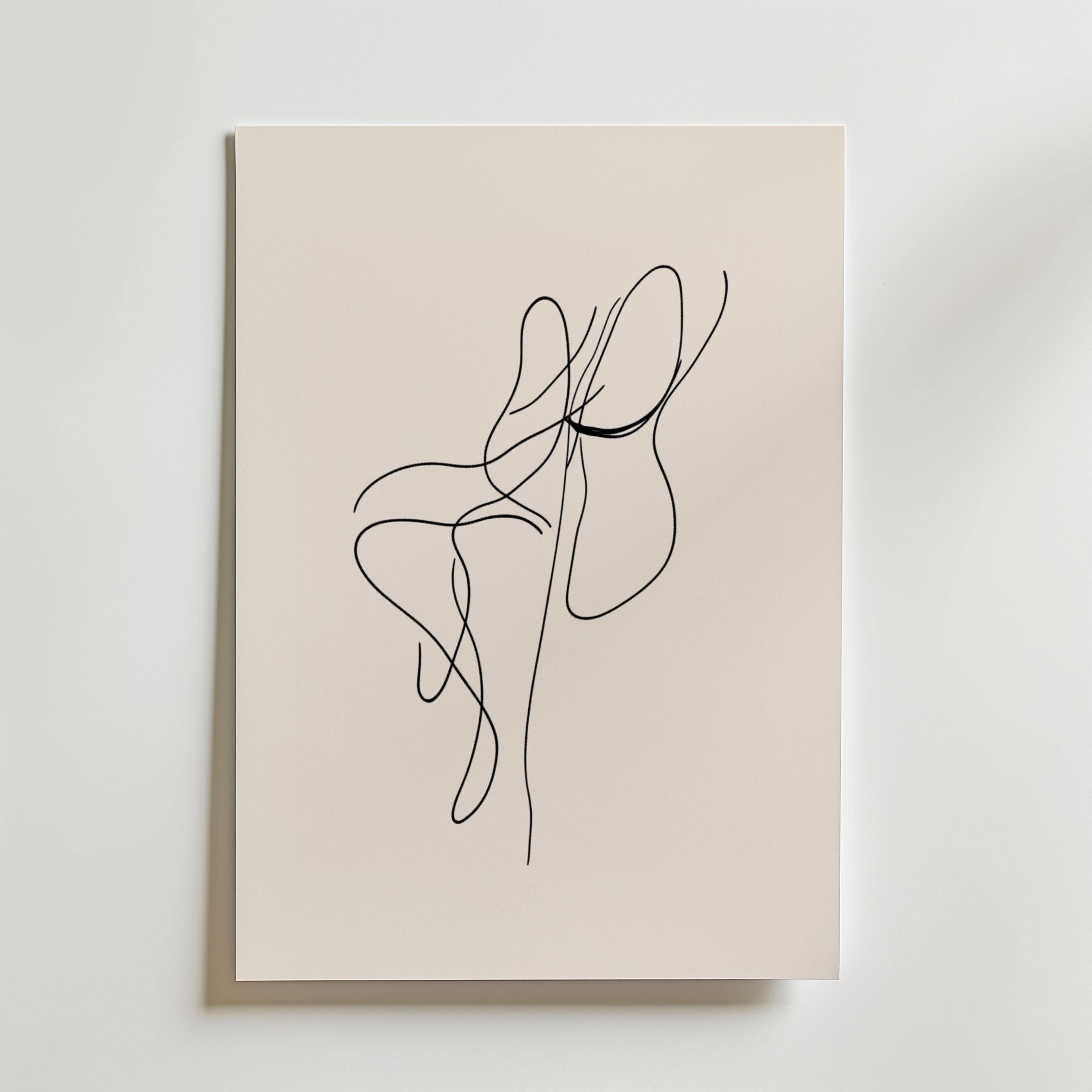 Dancing Lines Poster - Fine Art Poster 13x18 cm