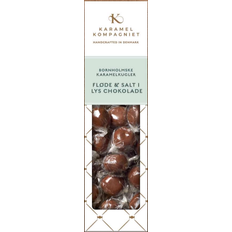 Slentrekugler med saltkaramel i lys chokolade fra Karamel Kompagniet