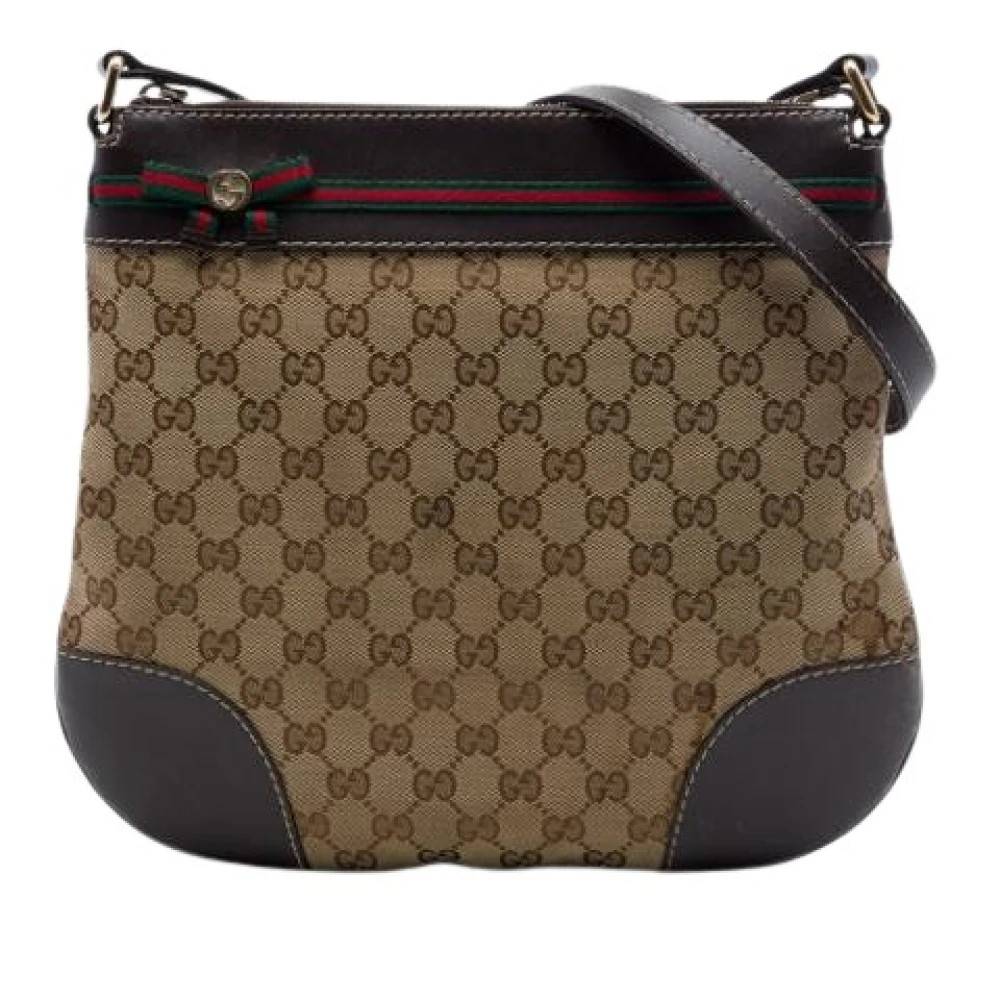 Gucci Vintage Pre-owned Mayfair Crossbody Bag - Vintage - Dame - Beige - ONE SIZE - Uld