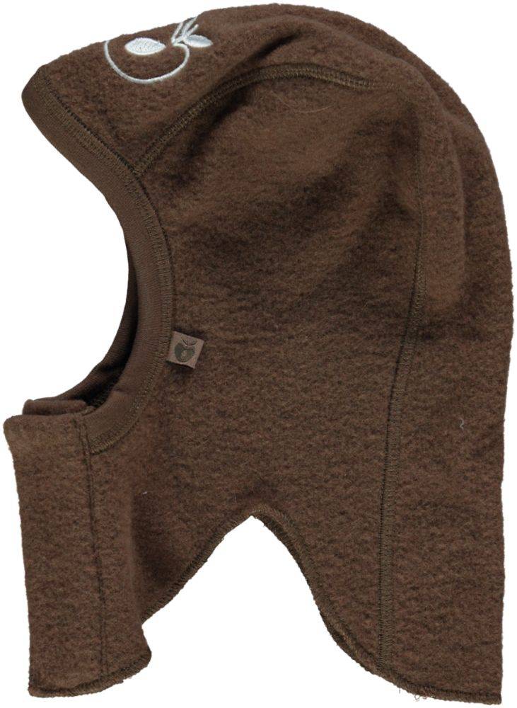 Elefanthue i tyk uldfleece - Brown / 68-74