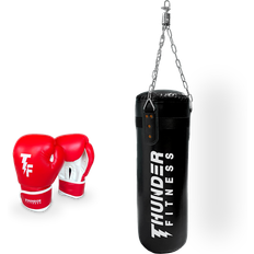 Thunder Fitness Boxningssäck Och Boxhandskar Set För Barn 6 Oz Kampsport RED - 6 oz