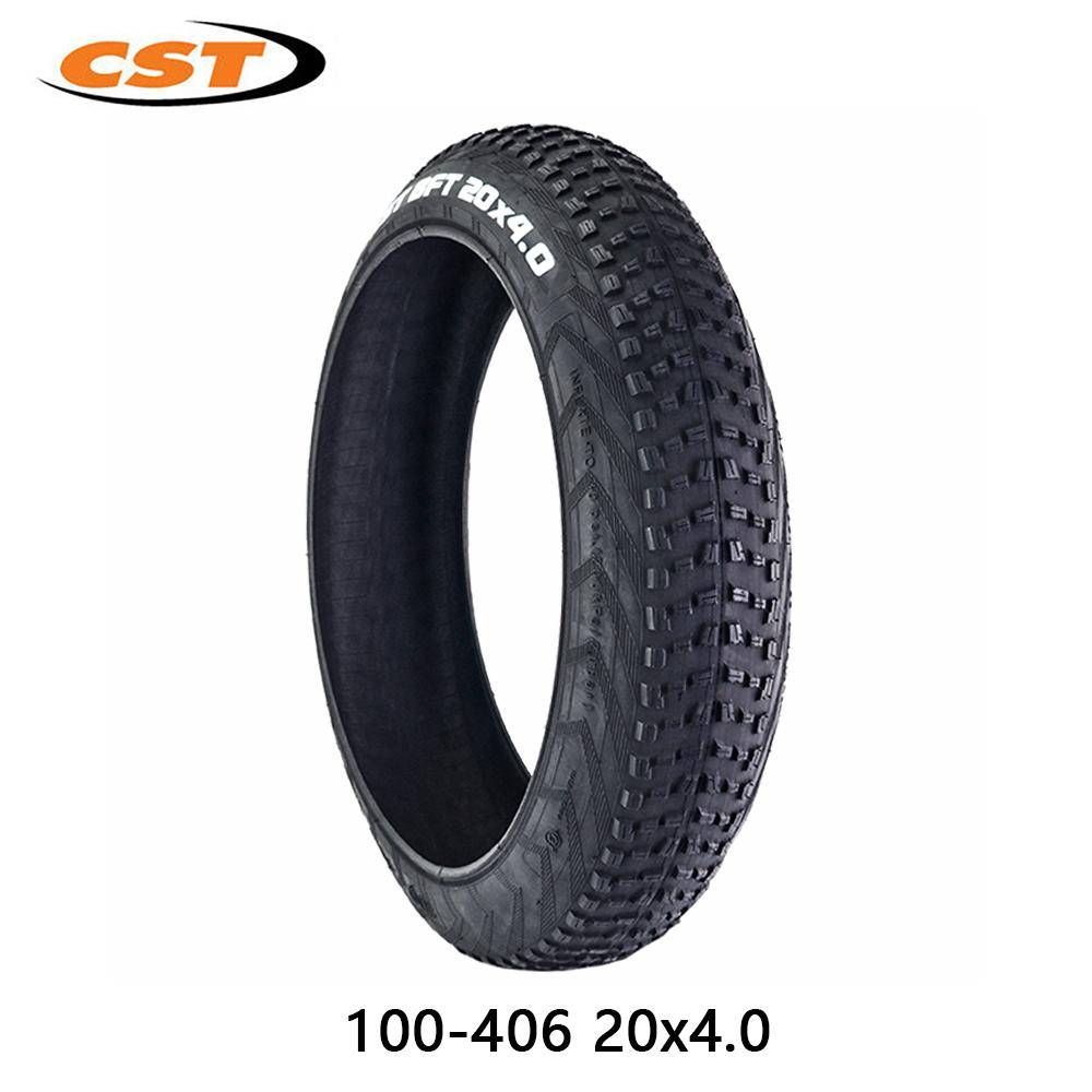 CST 20 tum 100-406 20x4,0 Fat Tire Elektrisk Snöskoter Strandcykel Däck MTB Cykel Fram- och Bakhjul Anti-halk Fat Tire black