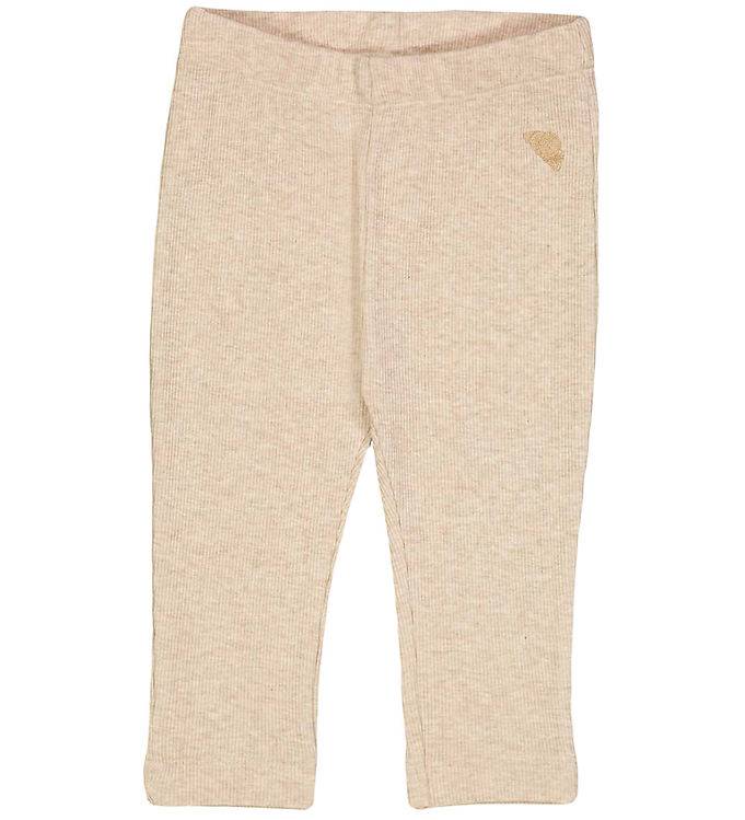 VACVAC Leggings - Carlet - Rib - Light Latte melange - VACVAC - 2 år (92) - Leggings