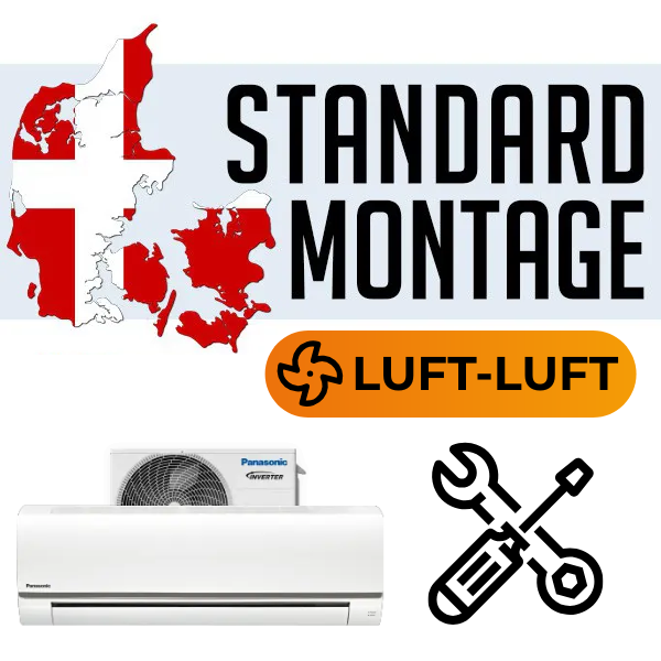 Standardmontage - uden køb af luft til luft varmepumpe