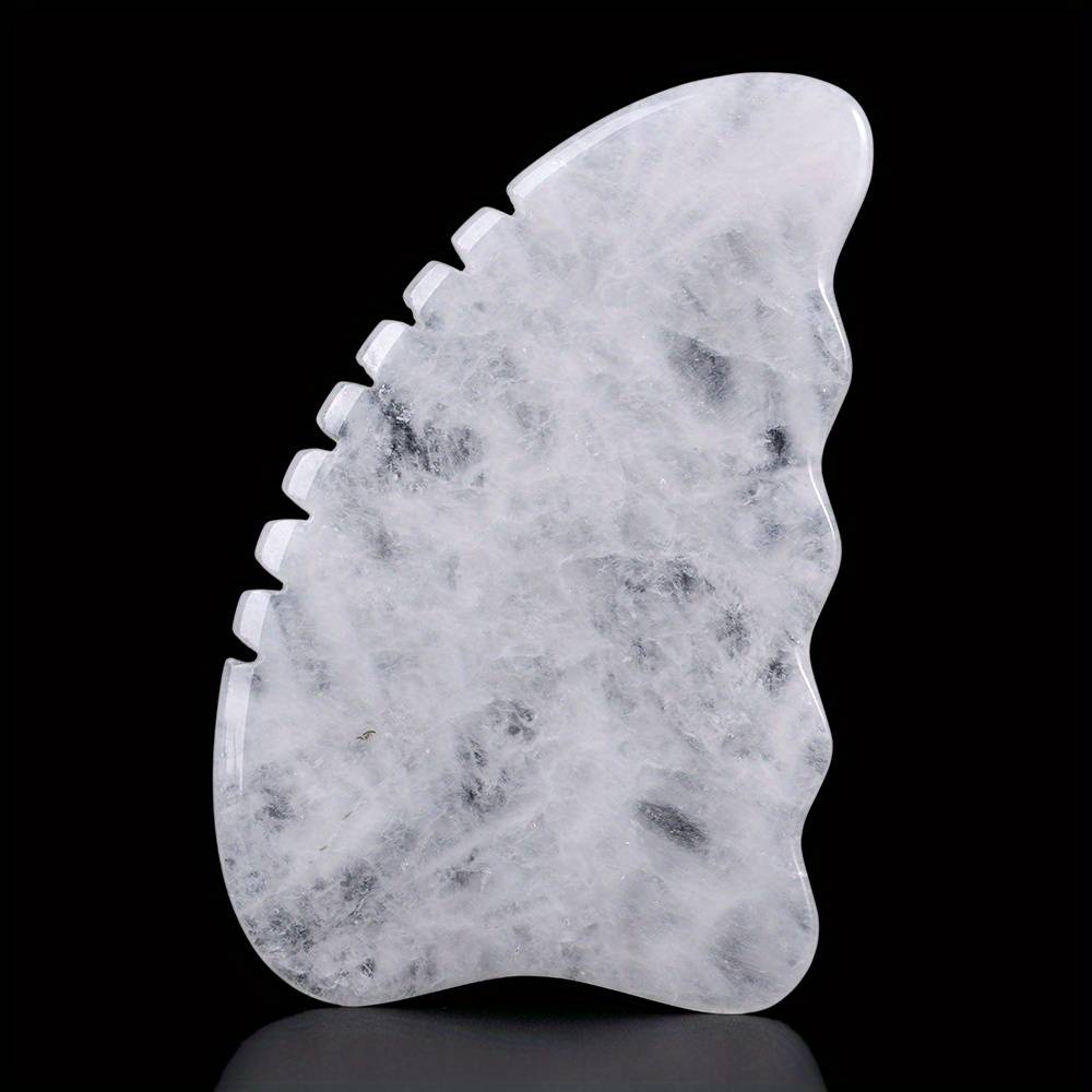 TEMU 1pc Sawtooth Gua Sha Massage Tool Natural Stone Neck Massager Anti Wrinkle Cellulite Skin Beauty