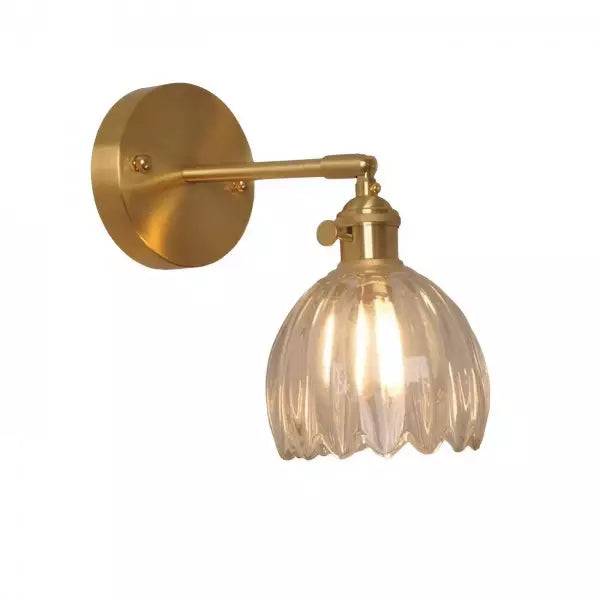 TulipGlow Vandalampa - Retro Glasyktulpanlampa för Vintage Flair - Transparant