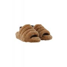 UGG-W FLUFF YEAH SLIDE-CHESNUT