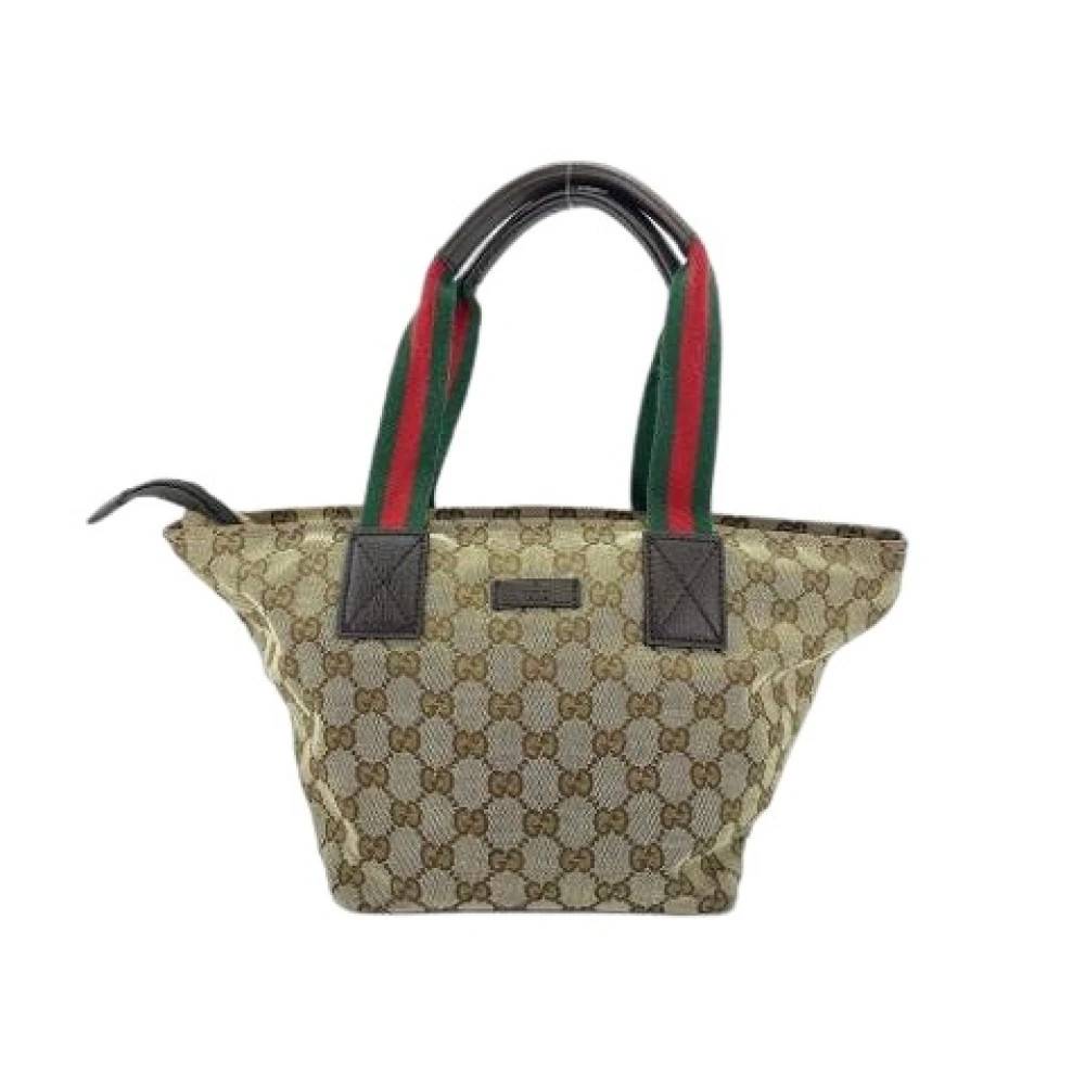 Gucci Vintage Pre-owned Sherry Line Håndtaske - Vintage - unisex - Beige - ONE SIZE - Tyl