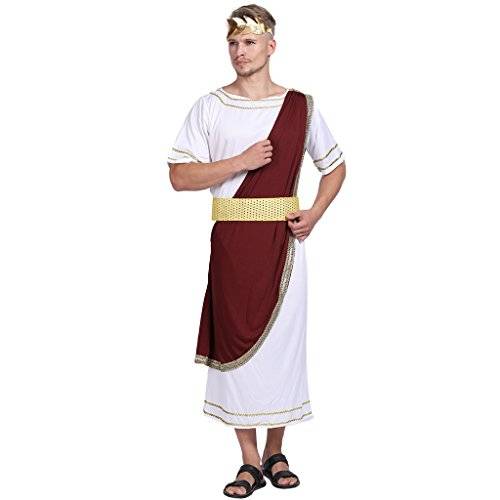 EraSpooky antika grekiska män romerska Toga Caesar party maskeraddräkt X-Large