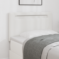 vidaXL Hovedgærde Enkel Design Ren Hvid 90 cm Kunstlæder