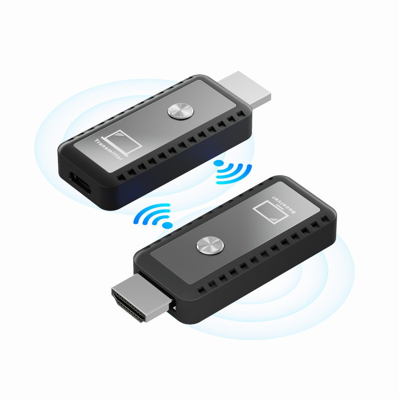 2023 New Appearance HDMI Wireless Transmitter and Receiver 30m Portable HDMI Wireless Extender for Meeting Room