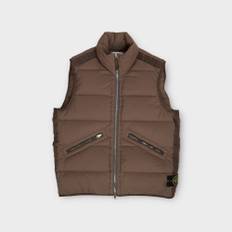 Stone Island G0828 Seamless Tunnel Nylon Down-tc Vest I Brun - L