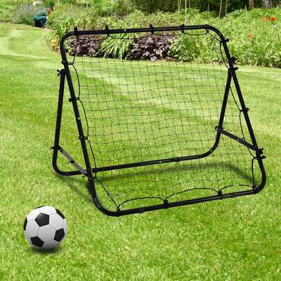 1 set fotbollsreboundnät, fotbollsträningsnät med reboundassistmål, reboundvägg/fotbollsreboundvägg, bärbart hopfällbart reboundnät, multifunktionell - Multifärgad (1 st-nät,1 set - 1 st nät + 20 st ST-elastiska spännen)