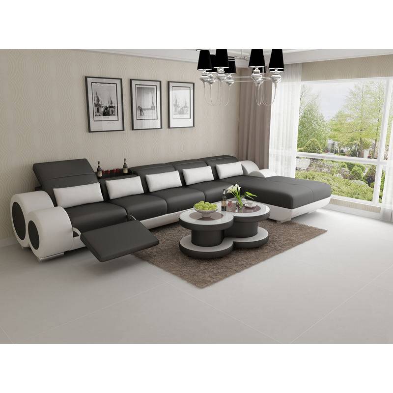 pf-KEHUI Room Sofas Modern Technology Fabric Sofa Set with Sectional Couch Sofa Set Cloud Cream Leather U Shape Sectional Couch）