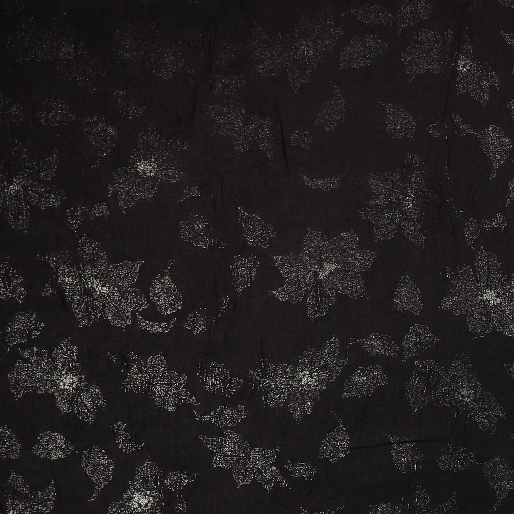 Sort m. sølv - Polyester - Info mangler