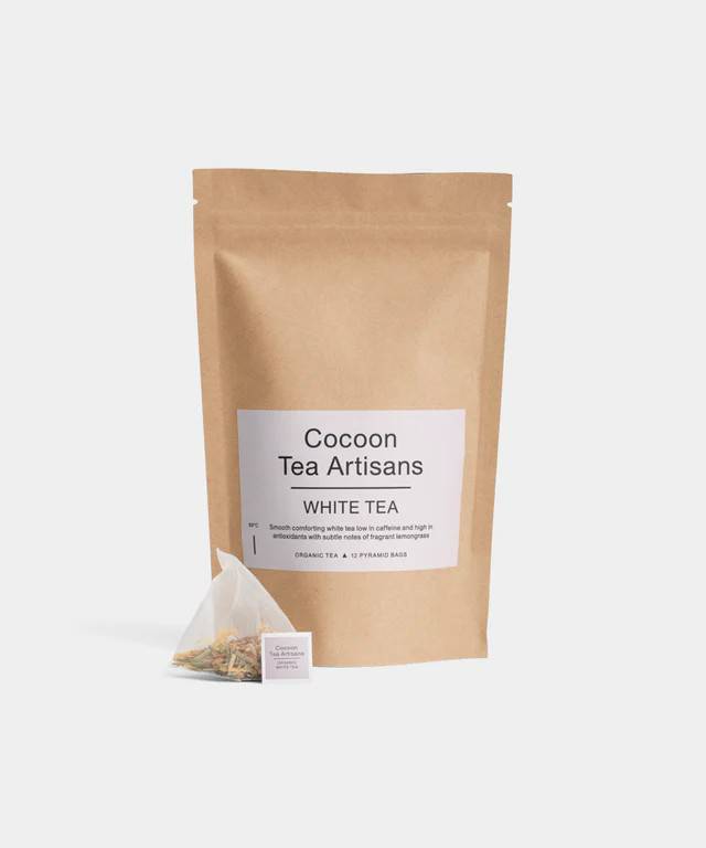 Cocoon Tea Artisans White Tea Organic infusion - naturally caffeine.
