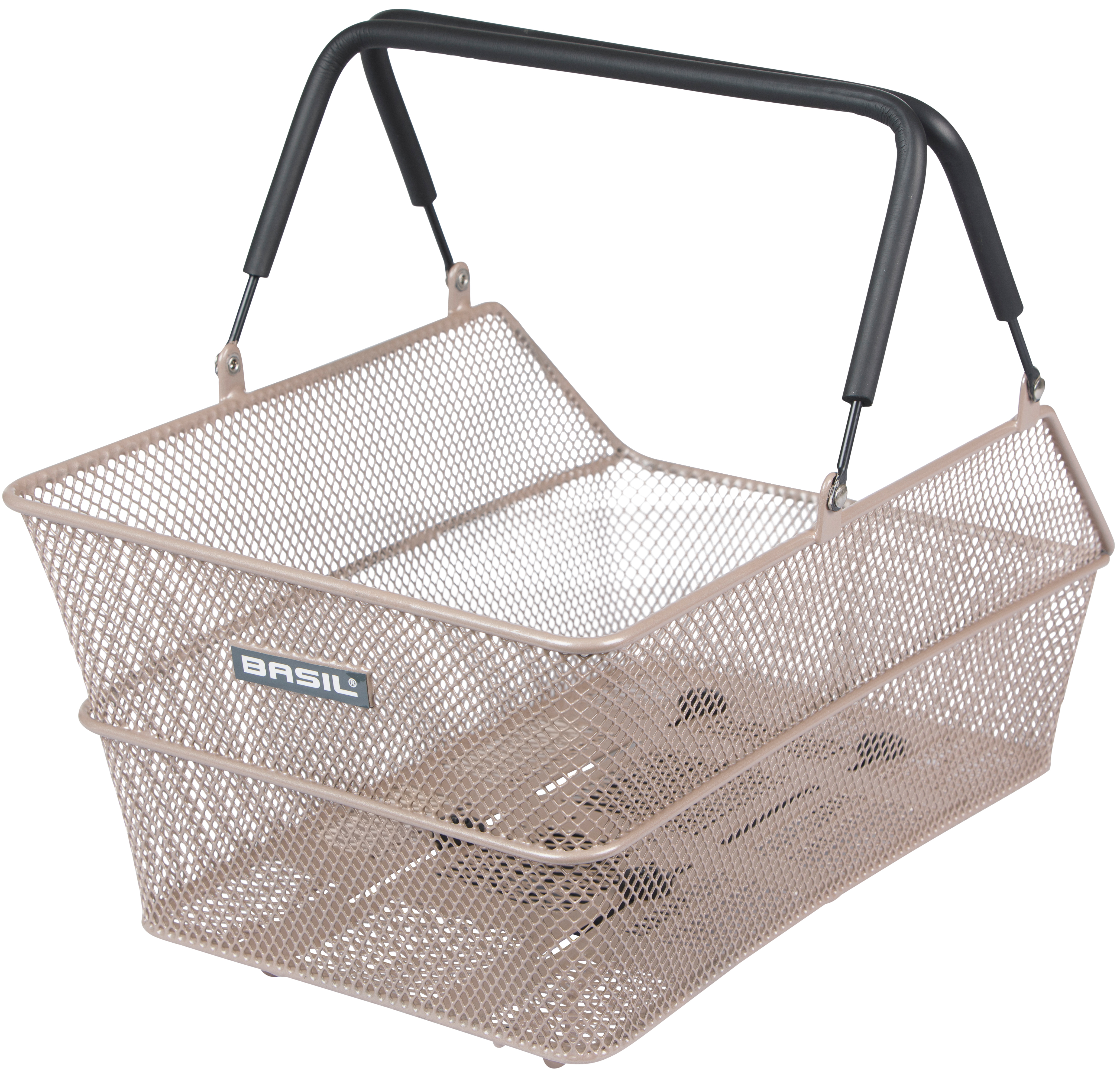 Cykelkurv Basil Cento MIK 39 x 24 x 13 cm - Nude metallic