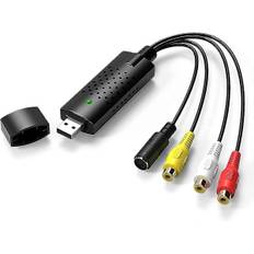 Video Grabber USB Capture Card, Konverter Hi8 VHS til Digital DVD til Windows PC, Audio Video Digitaliserings Konverter Adapter
