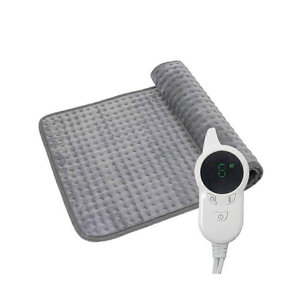 (30cm*40cm, EU) Gray Heated Blanket, Mattress Warmer with Intelligent Controller Adjustable Temperature, Heating Pad, for Back Neck Shoulders Abdomen