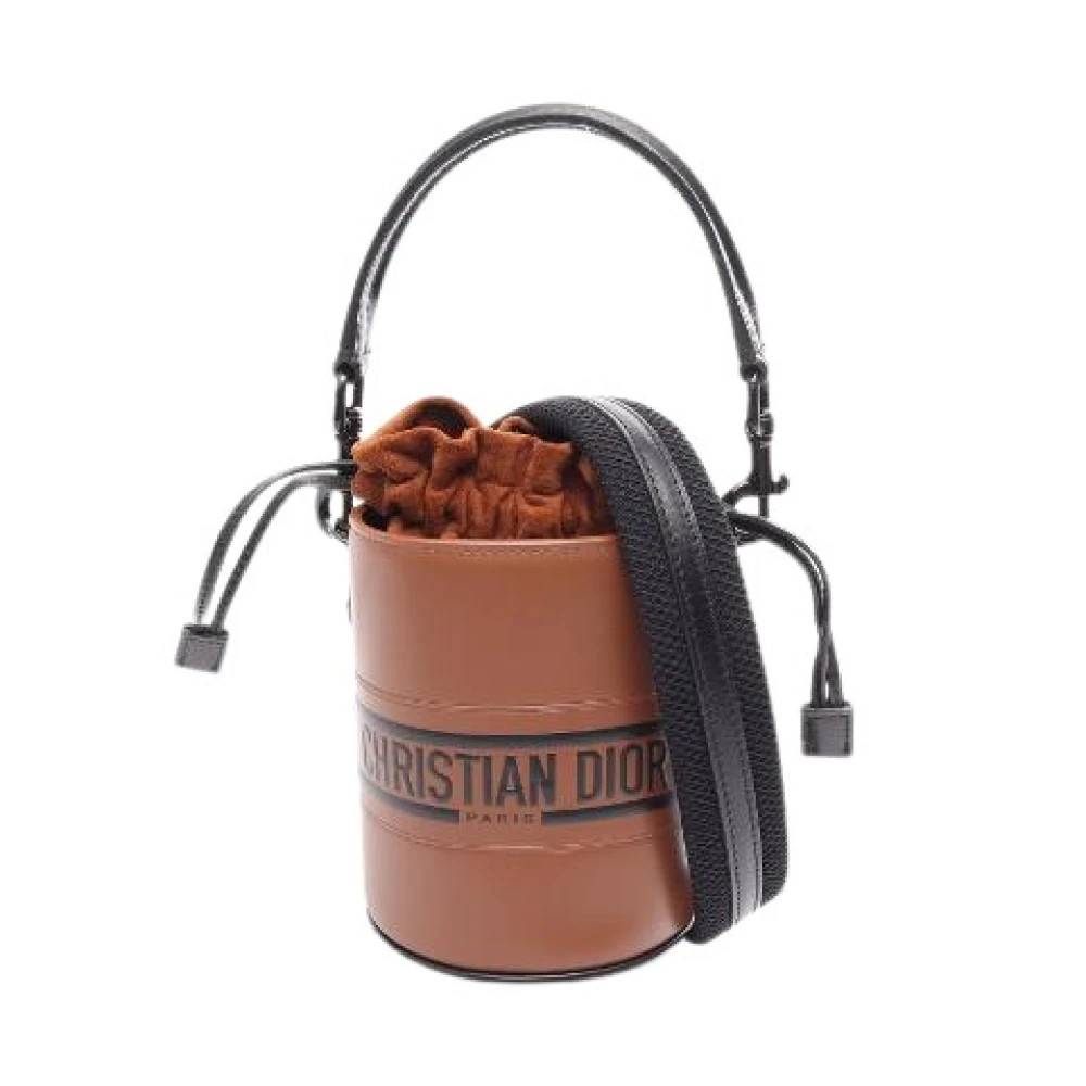 Dior Vintage Pre-owned Vibe Micro Bucket Lædertaske - Vintage - Dame - Brun - ONE SIZE - Læder