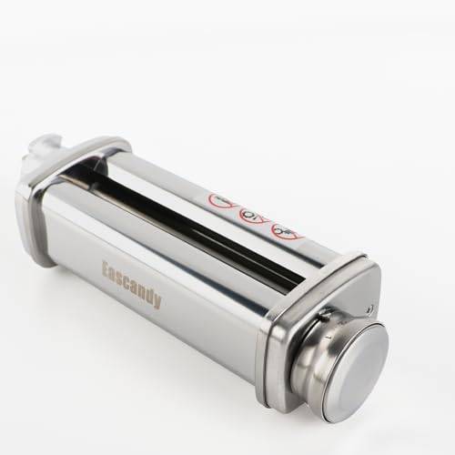 Title: Eascandy Pastavals tillbehör för Kenwood Mixer | Pastamaskin tillbehör i Rostfritt Stål Kompatibel med kMix Matberedare | 8 Justerbara Tjocklekar 0,3-2mm
