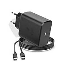 45 W USB-C-laddare och 1,5 m USB-kabel Kompatibel med Samsung Galaxy S23 Ultra/S23/S22/S22+/S22 Ultra/S21/S21+/S21 Ultra/S20 PD mobilladdare typ C Ep-ta845 Plug snabbladdning