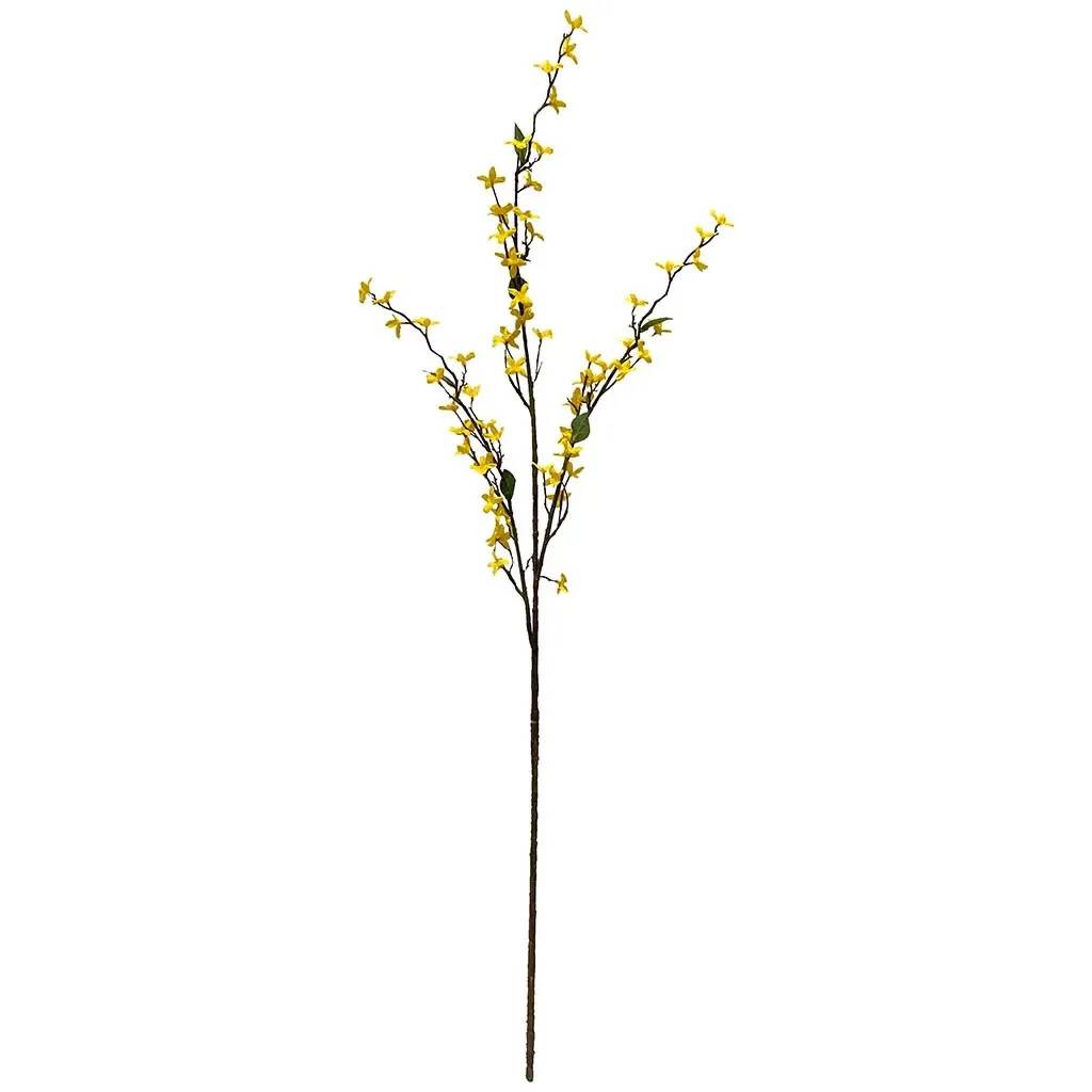 Forsythia gren, 123cm, kunstig blomstergren.