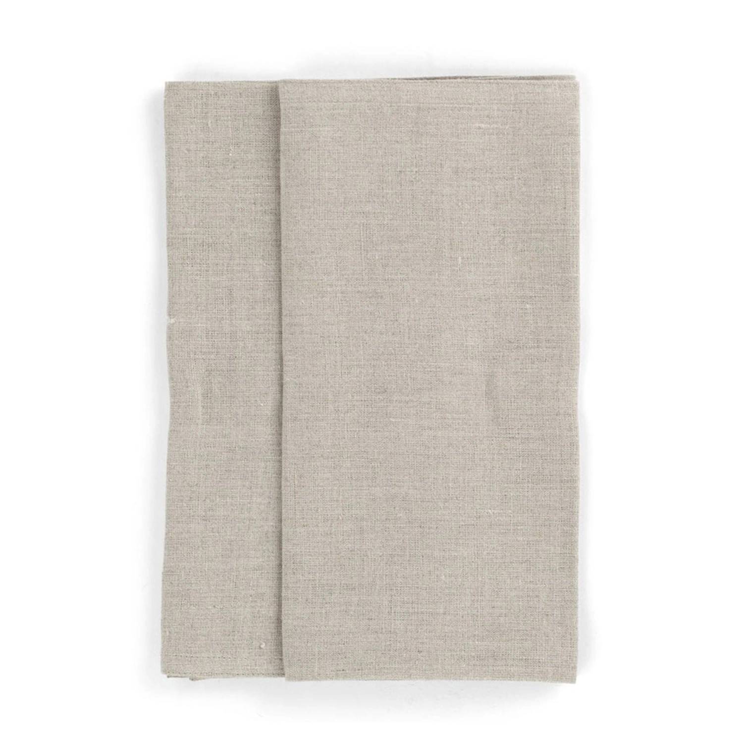 Linneservetter natur 50x50 cm, 2-pack - Beige