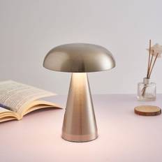 Svampe Lampe LED Bar Bordlampe Lys Luksus Hotel Cafe Udendørs Bordlampe Natbord USB Opladning Natlampe Bronze