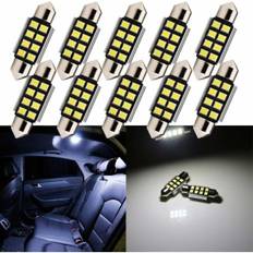 10 stk. 36MM C5W Festoon Hvid Canbus Med Chips 8-2835-SMD 6411 6413 6418 C5W LED Pærer Til Bil Indvendig Kort Dome Dør Højlighed Nummerplade Lys(DC 12V)