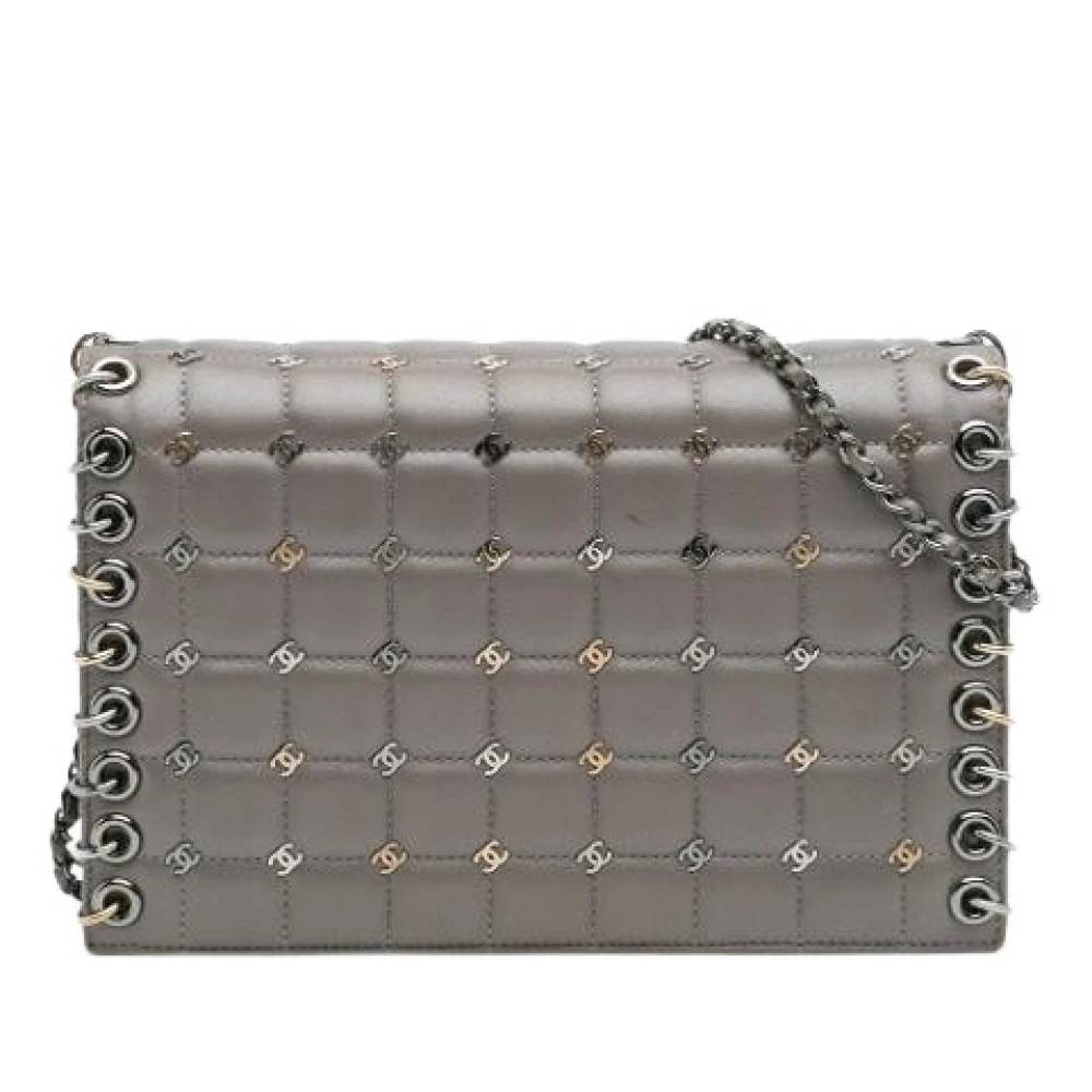 Chanel Vintage Pre-owned Vintage Flap Skuldertaske - Vintage - Dame - Grå - ONE SIZE - Uld
