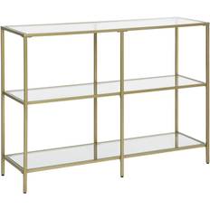 Konsolbord Luksus Guld 100 x 30 x 73 cm - Glashylder 3 Etager