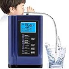 Alkaline Water Ionizer PH3.5-10.5 Hydrogen Generator Machine Purifier - Intelligent Voice LCD Home Filter - 8000 liter per filter - Alkaline Acid Dricksvatten,Blue