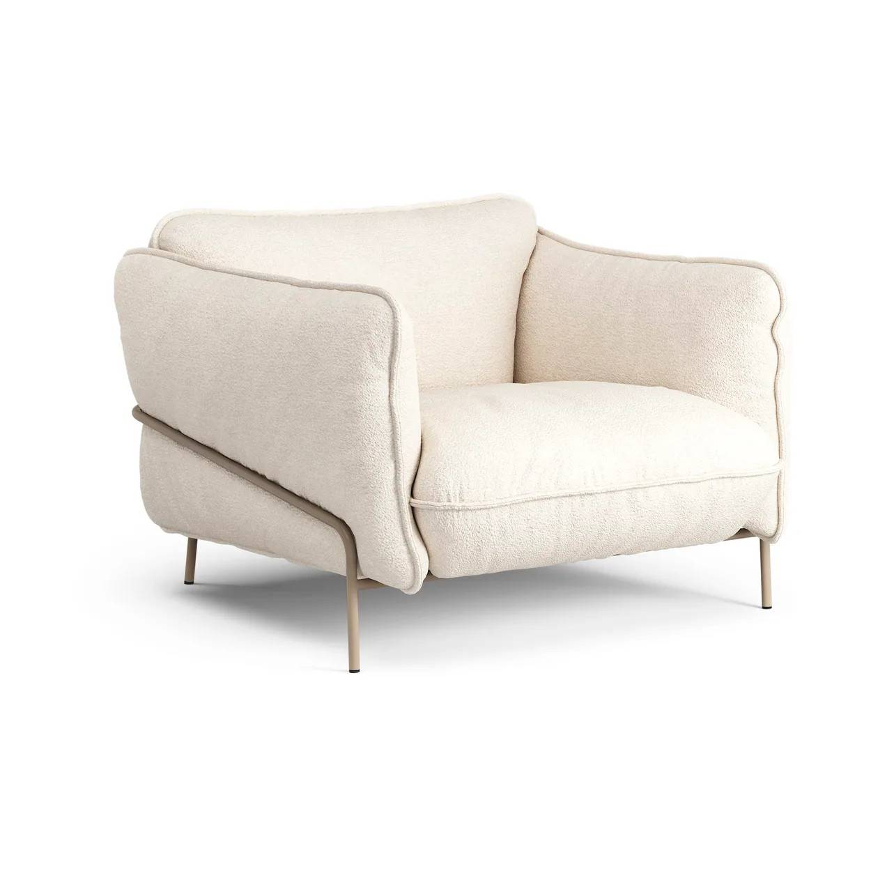 Swedese Continental fåtölj Barnum 01 Off white-nutmeg