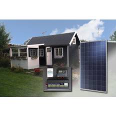 Solcelleanlæg 660W/24V med batteri og 1.000W inverter Beslag til Tagpap