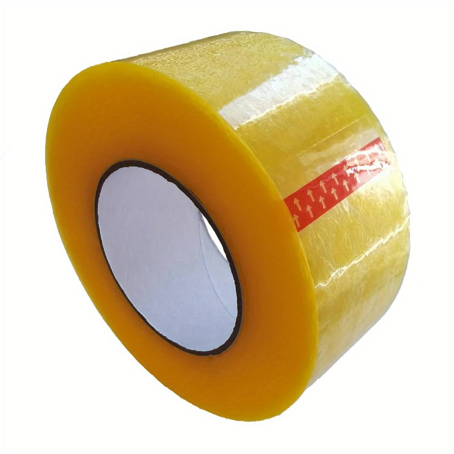 TEMU Heavy Duty Packaging Tape, 2.17” X 150 Yards Clear Packaging Tape For Shipping Packaging Moving Sealing, On Box Types, Clear Yellow, 1 Roll