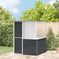 Fuglebure anthracite 215x78x200 cm galvaniseret stål