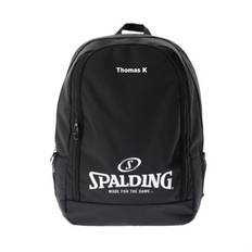 Spalding Basketryggsäck Svart Vit Inklusive Namn