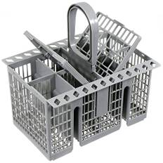 SPARES2GO Handtag och lock för bestickkorg för Whirlpool diskmaskin (vikdörrar, avtagbart handtag)