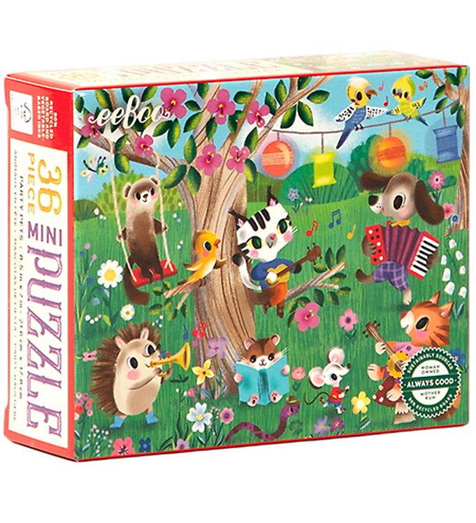Eeboo Puslespil - 36 Brikker - Party Pets - Eeboo - OneSize - Puslespil