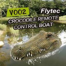 Flytec v002 rc b&#xE5;t hastighet b&#xE5;t 2.4g fj&#xE4;rrkontrollen 30m avst&#xE5;nd elektrisk racing b&#xE5;t vattent&#xE4;t krokodil huvudet spoof leksak