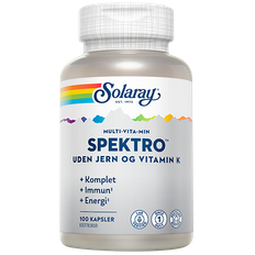 Solaray Multivitamin Spektro Uden Jern & Vitamin K (100 kaps)