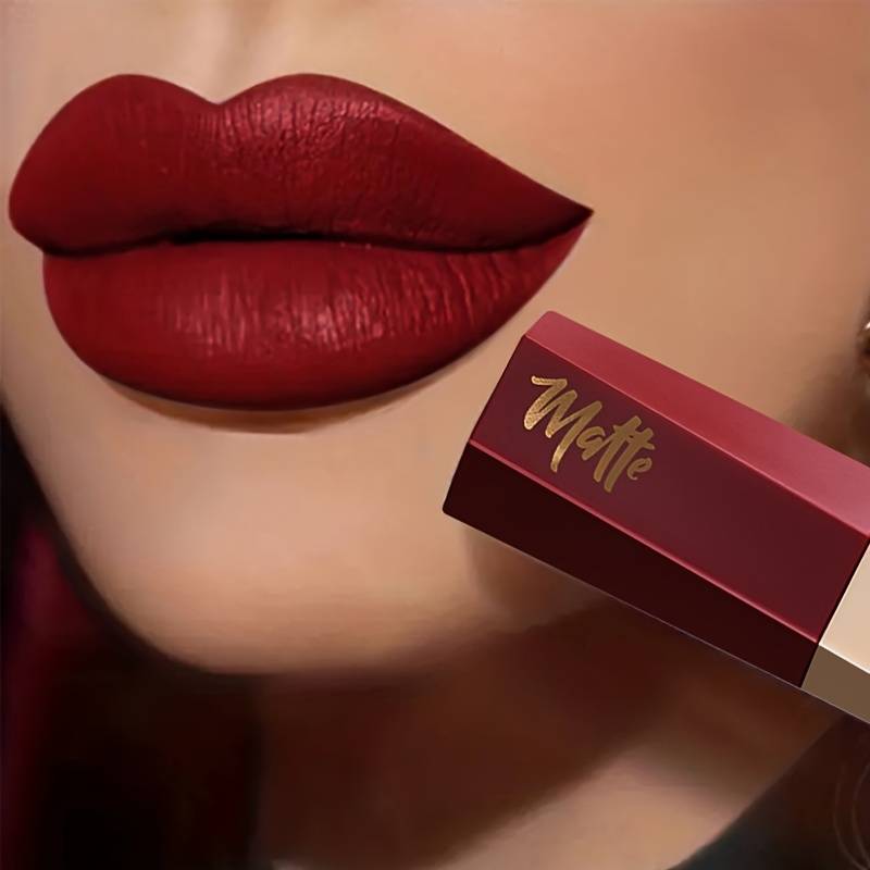 TEMU Of Waterproof Matte Velvet Lip Tint - A Long-lasting Nude Lip Glaze For A Sultry And , For The