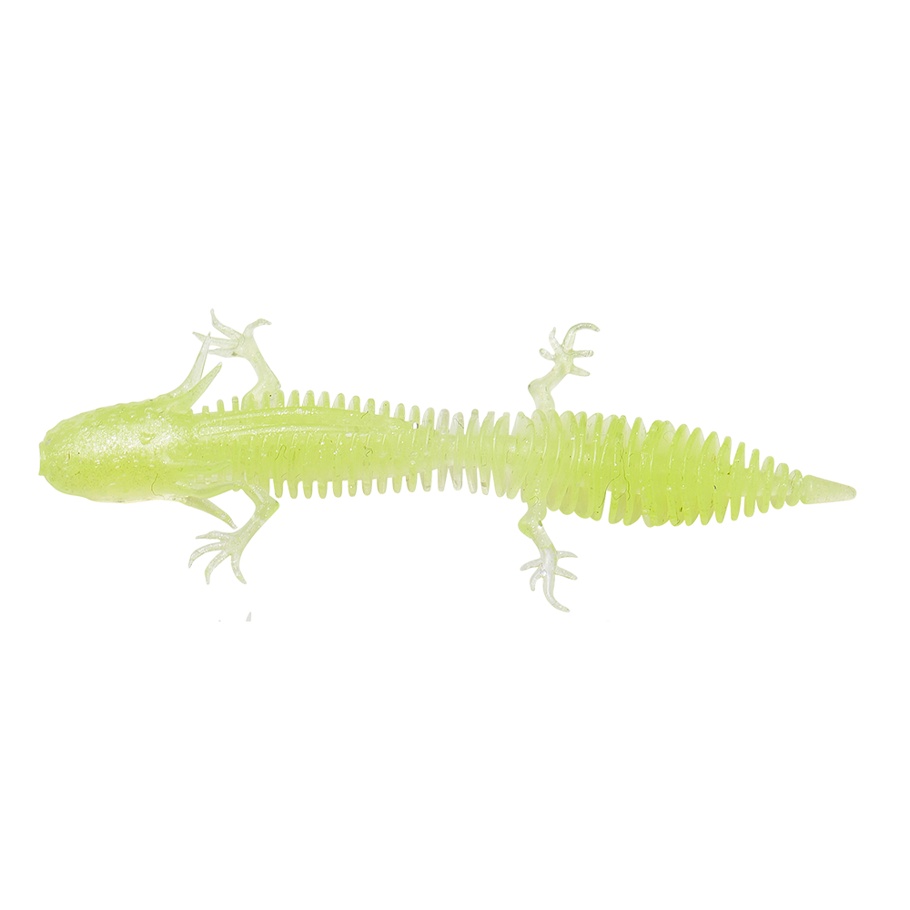 Savage Gear Ned Salamander Gummidyr - Clear Chartreuse.