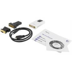 Adapter USB 3.0 DVI HDMI VGA-adapter Ekstern videoadapter fungerer som et ekstra grafikkort