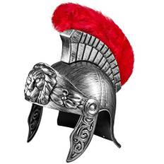 Balinco Römerhelm | Römer Helm Silber | Krieger | Römischer Kämpfer | Roman Gladiator - für Damen & Herren als perfektes Accessoire zum Römerkostüm