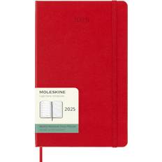Moleskine Weekly Planner, WochenPlaner mit Platz für Notizen für 12 Monate 2025, Fester Einband und Elastischer Verschluss, Farbe ScharlachRot, GroßesFormat 13x21